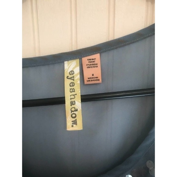 Eyeshadow M Blue Sequin Top - Picture 3 of 4